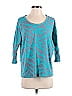 Peach Love Cream California 100% Polyester Teal Pullover Sweater Size S - photo 1