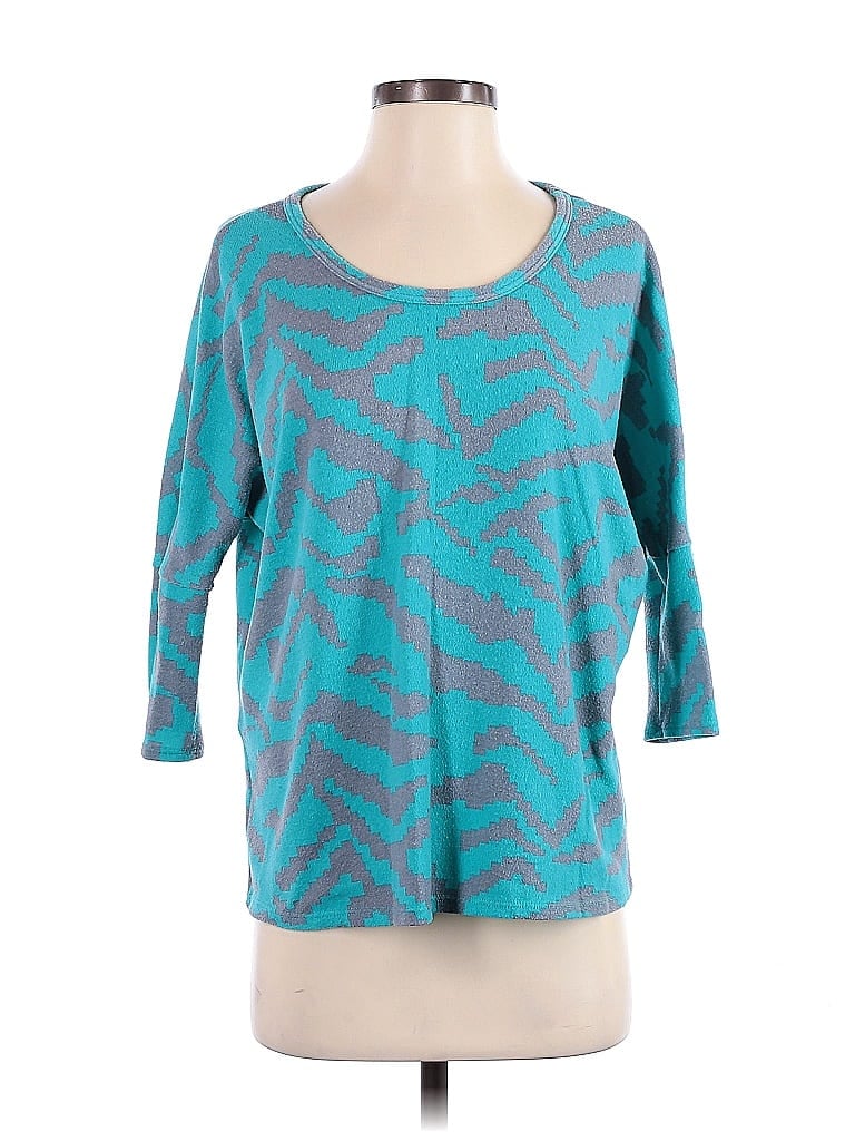 Peach Love Cream California 100% Polyester Teal Pullover Sweater Size S - photo 1