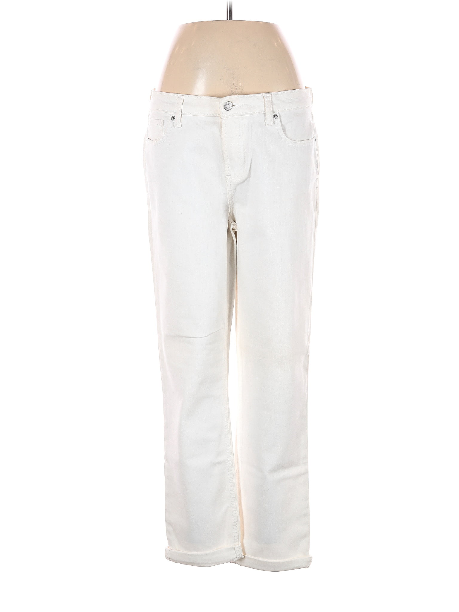 Old Navy Solid White Ivory Jeans Size 8 - 58% off | ThredUp