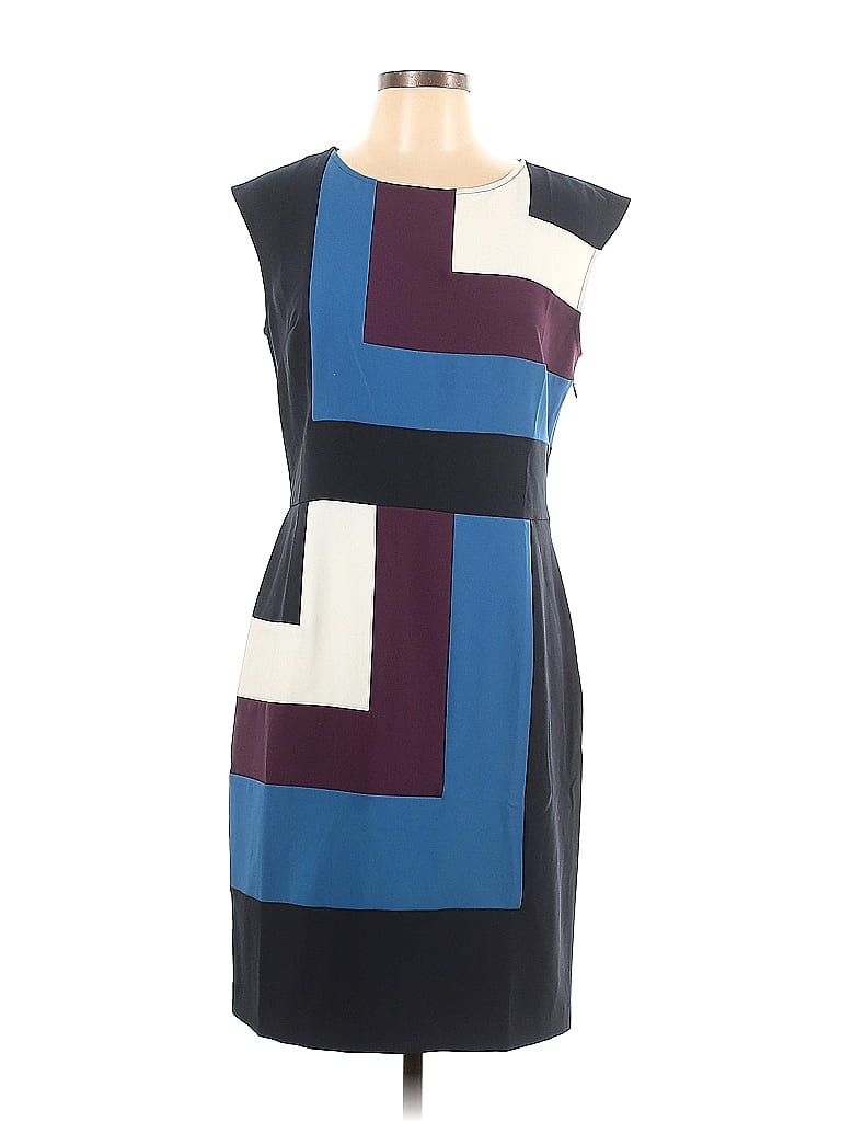 Ann Taylor Color Block Multi Color Blue Casual Dress Size 10 - 74% off ...