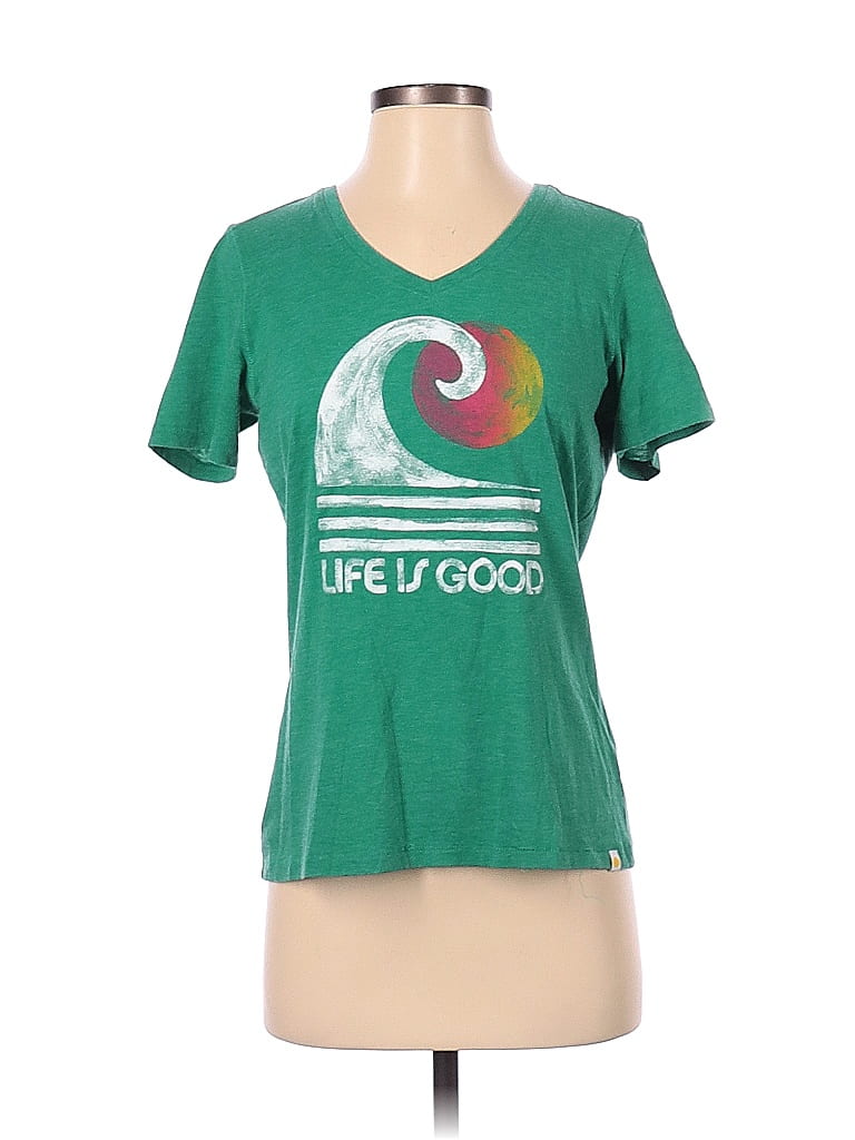 Life Is Good Graphic Green Short Sleeve T-Shirt Size S - photo 1