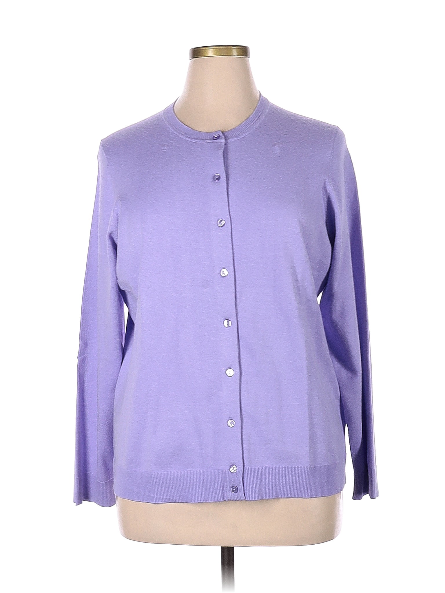 Sweater By Anthropologie In Purple, Size: 1x
