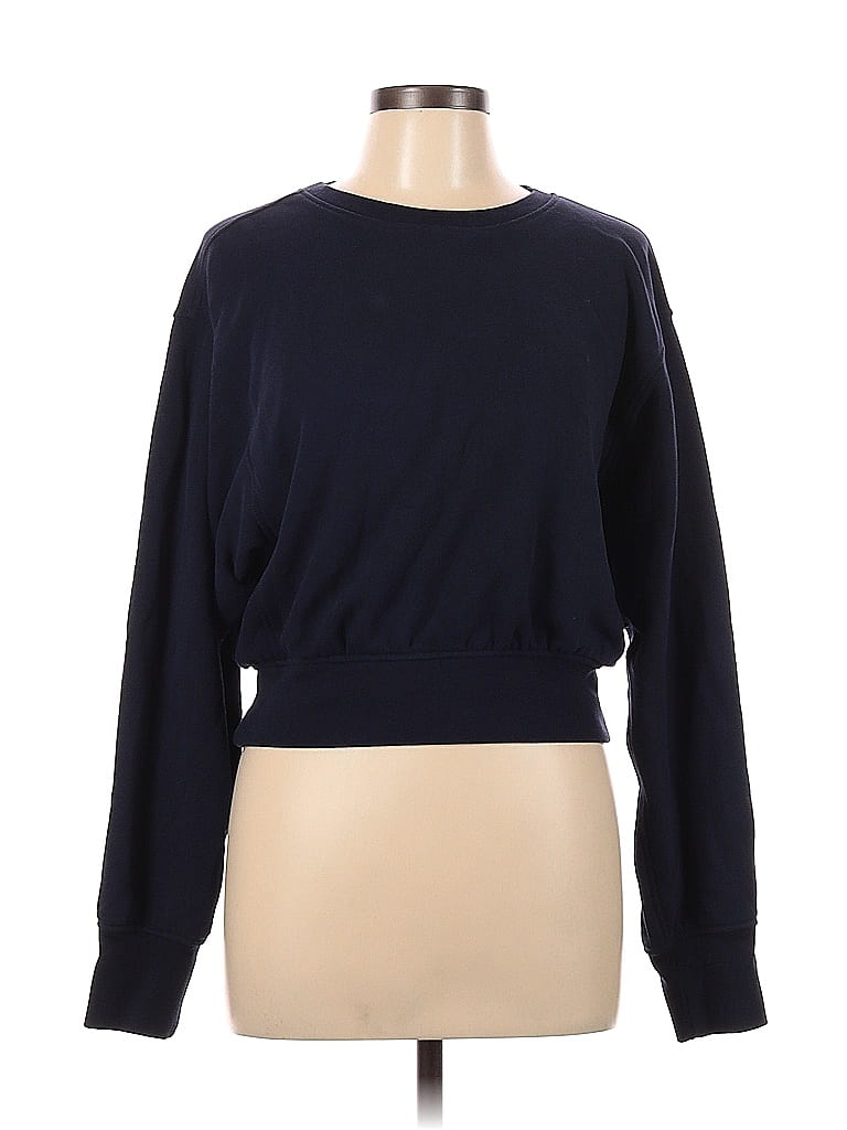Victoria Sport Color Block Solid Navy Blue Pullover Sweater Size S - photo 1