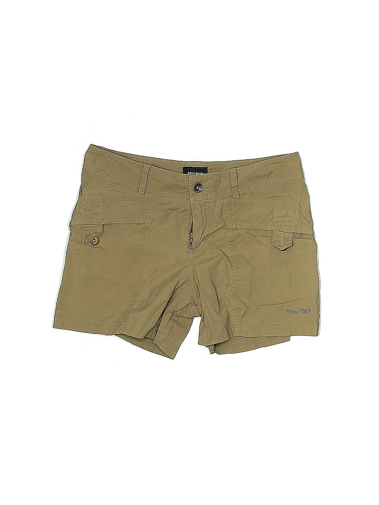 Marmot Solid Green Tan Shorts Size 10 - photo 1
