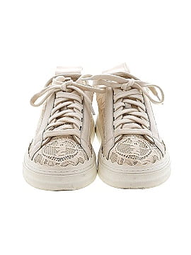 Chloé Lauren beige lace sneakers (view 2)