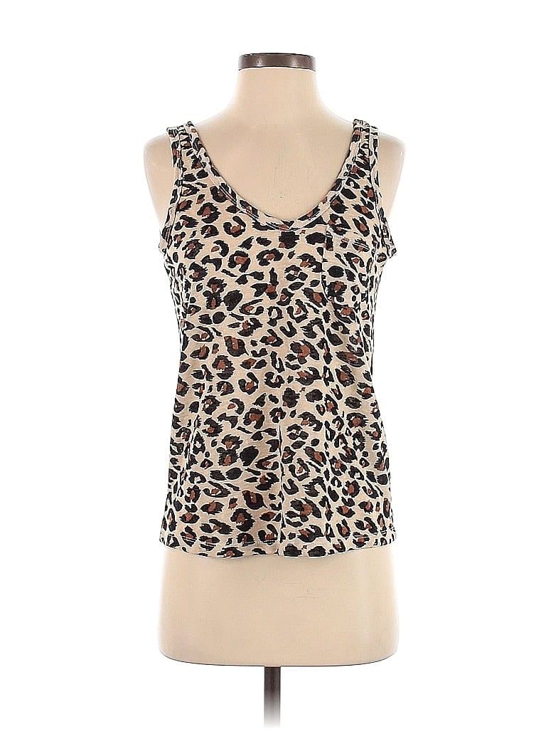 Pre-owned Object . Tank Top Brown Plunge Neckline Tops