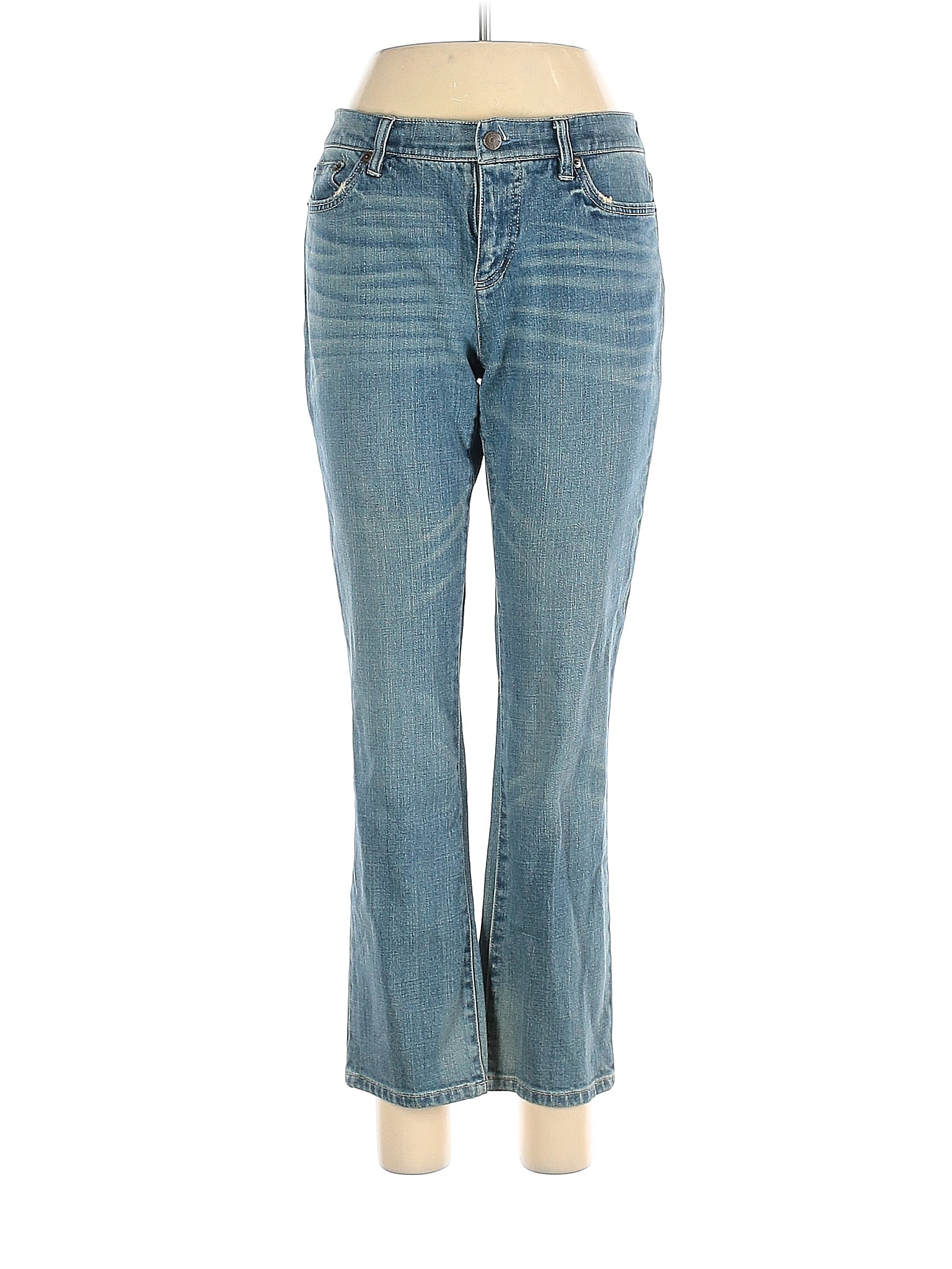 Lauren Jeans Co. Solid Blue Jeans Size 8 (Petite) 69 off thredUP