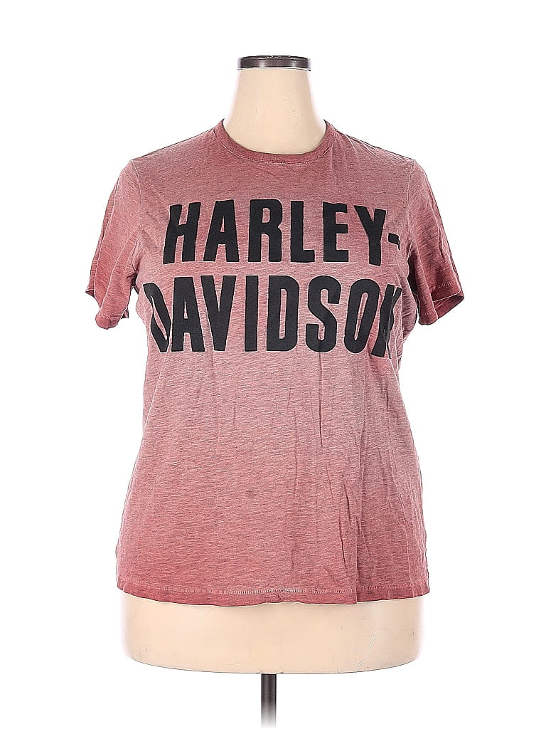 Harley Davidson Graphic Marled Red Short Sleeve T-Shirt Size 2X (Plus) - photo 1