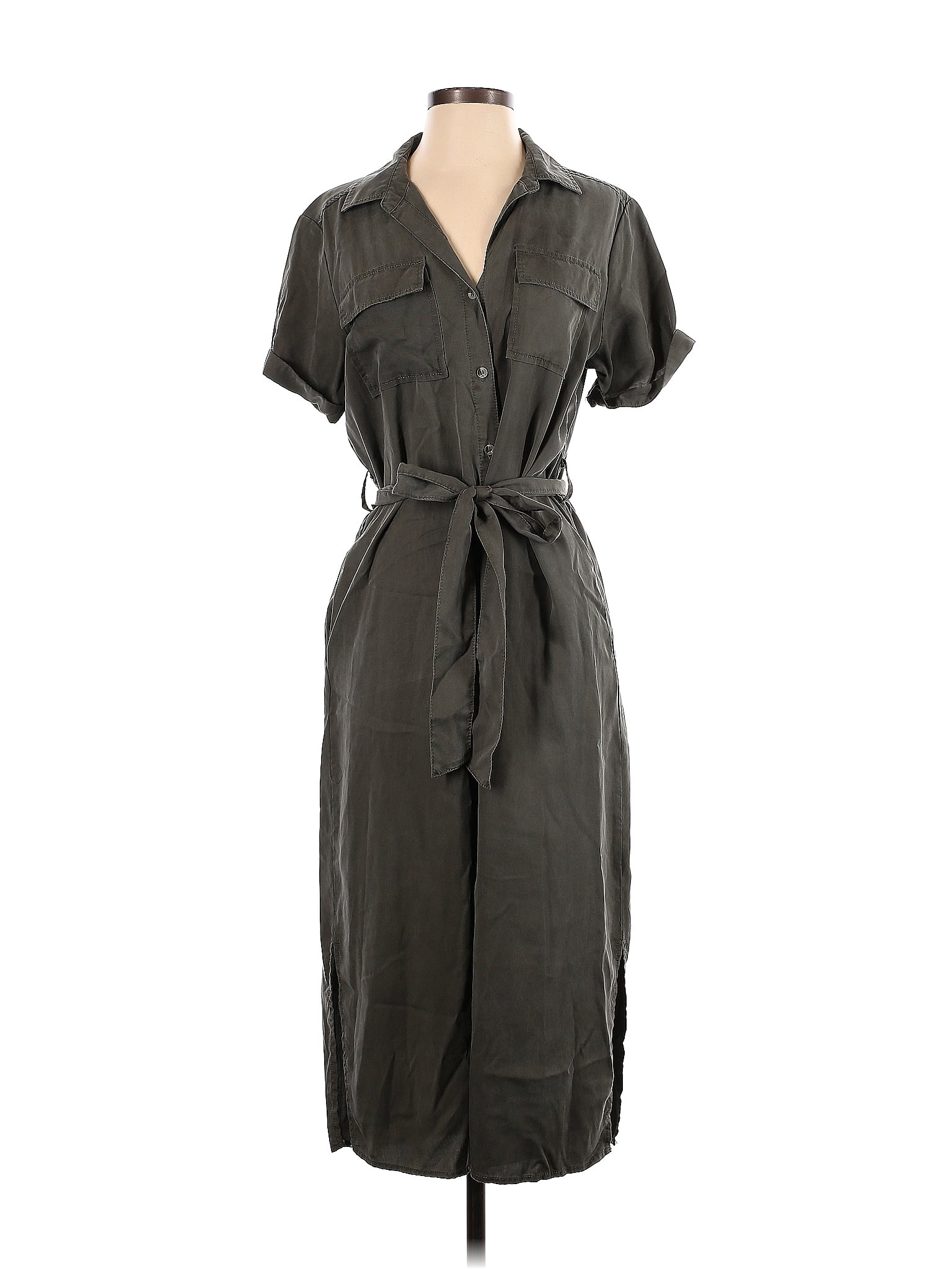Velvet Heart 100% Tencel Solid Gray Casual Dress Size S - 73% off | thredUP