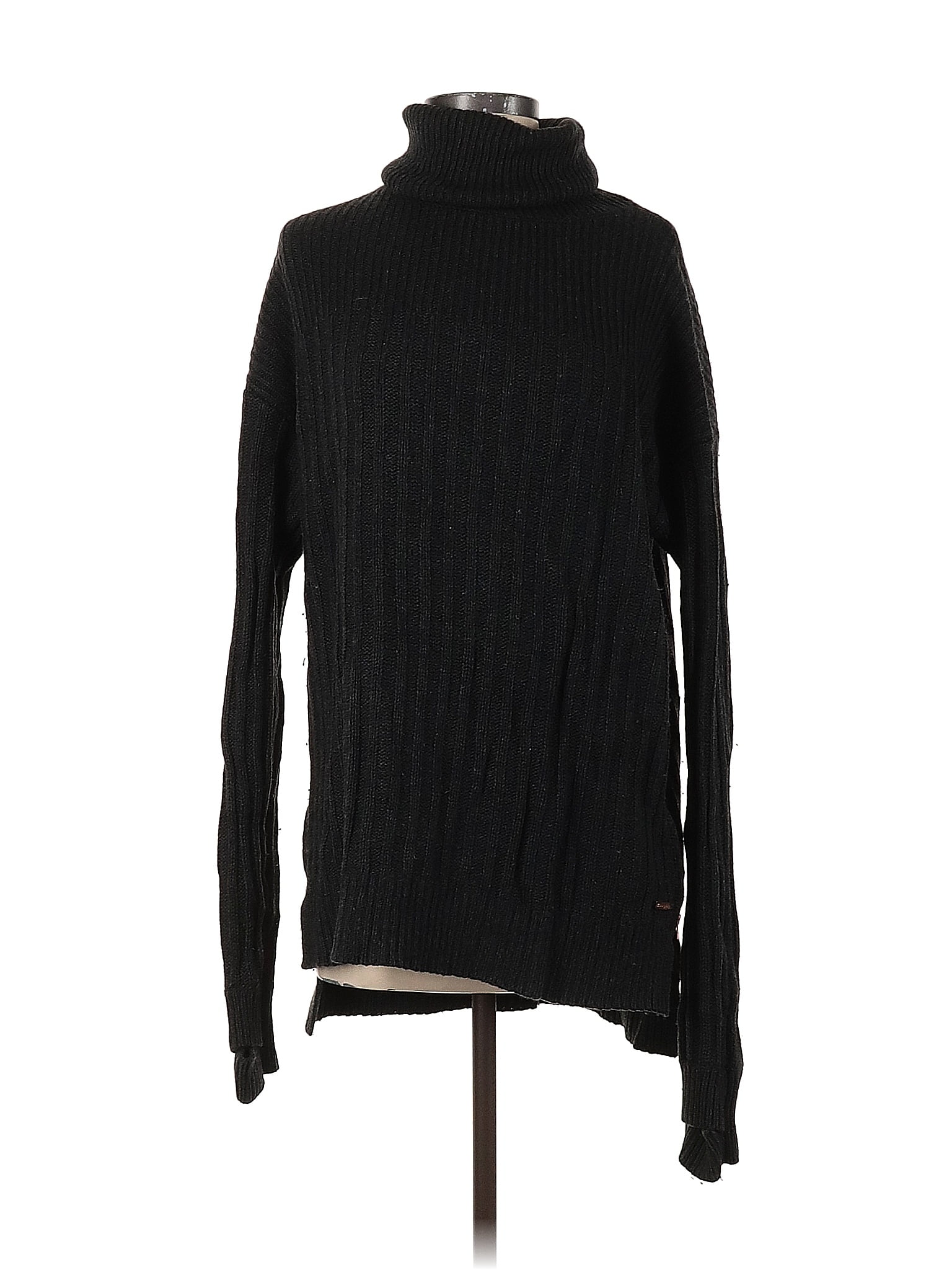 Sweaty Betty Color Block Solid Black Turtleneck Sweater Size S - 74% ...