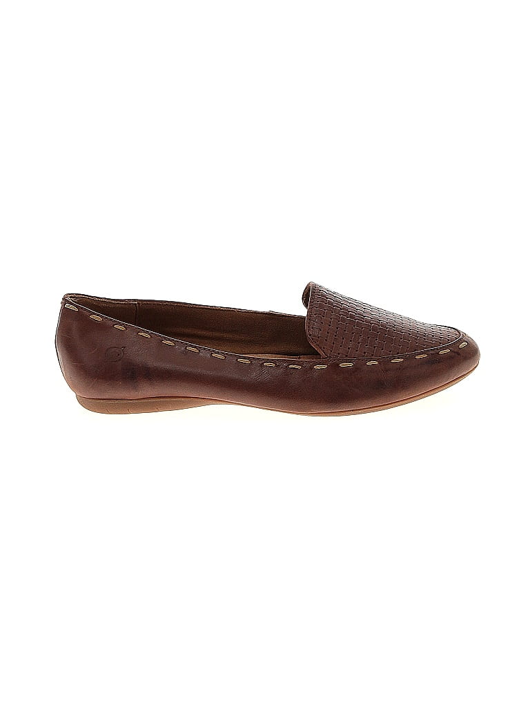 Born Handcrafted Footwear Solid Brown Flats Size 8 - photo 1