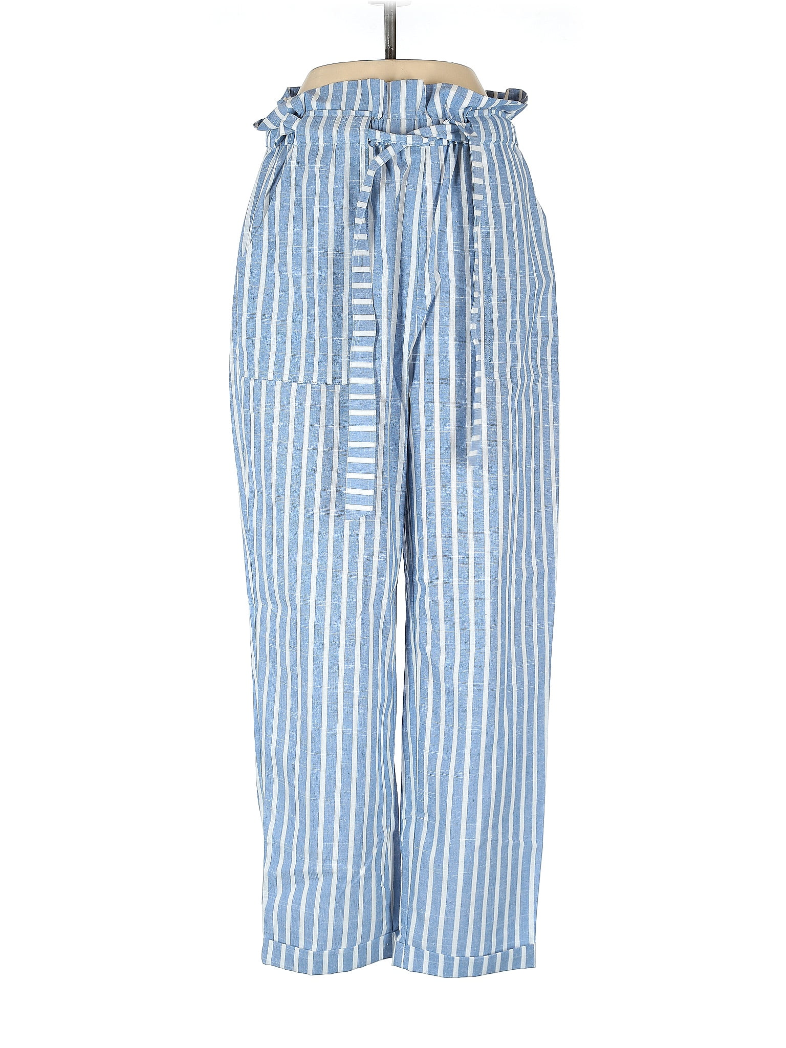 Lush 100% Cotton Stripes Multi Color Blue Casual Pants Size S - 51% off ...