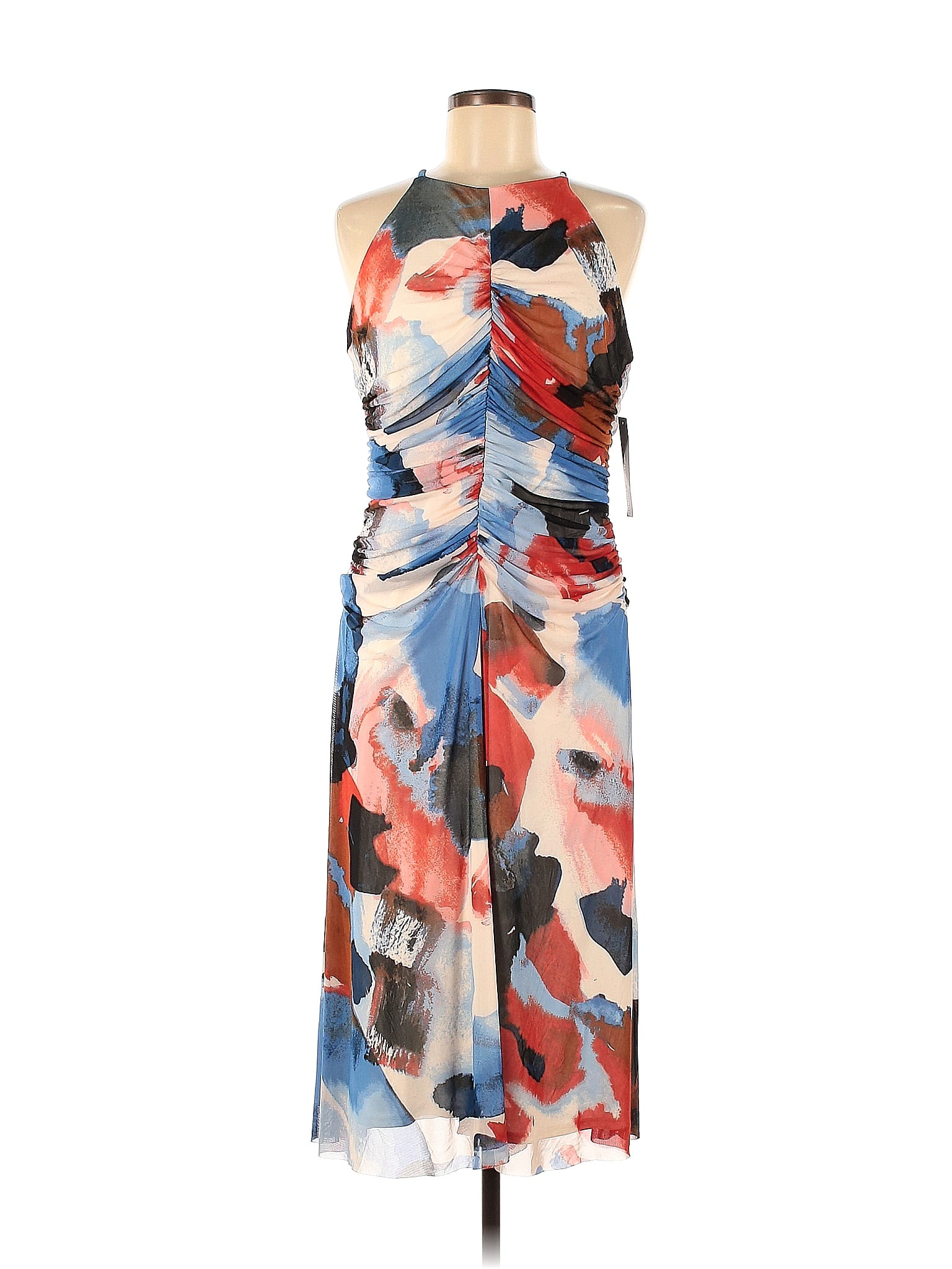 Robe Cocktail Maggy London Taille 10 Bleue - Longueur Moyenne, Occasion Très Bon état, Douce