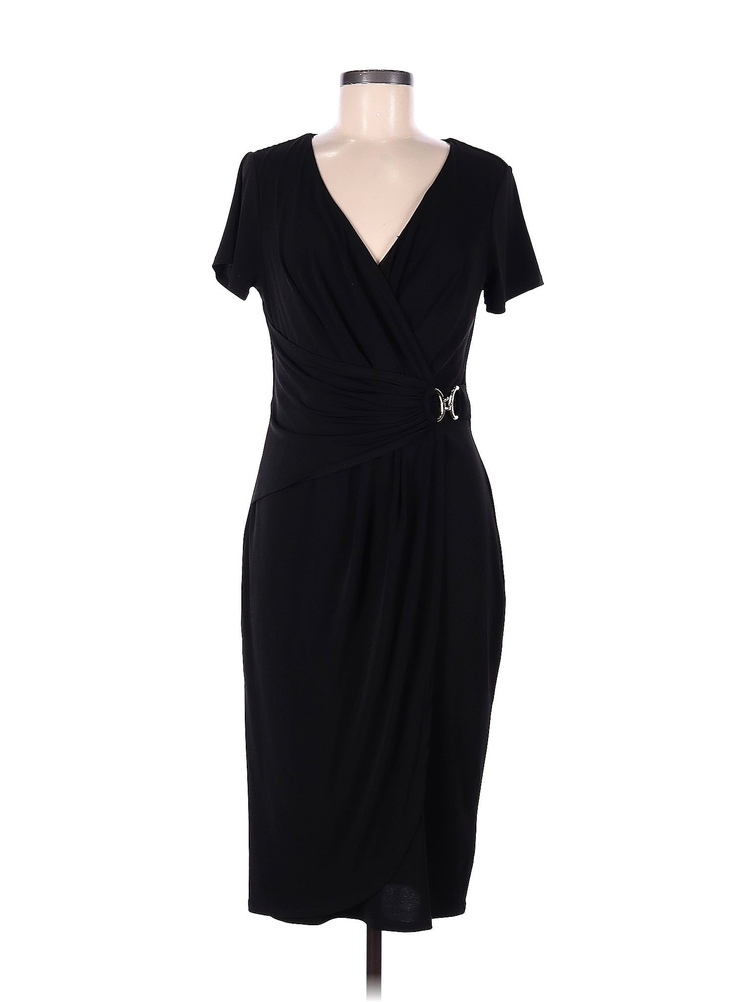Thalia Sodi Women's Necklace Shift Dress Black Size Medium
