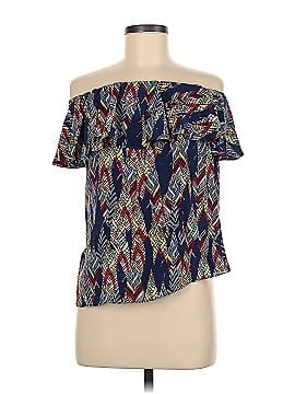 Olivaceous Short Sleeve Silk Top (view 1)