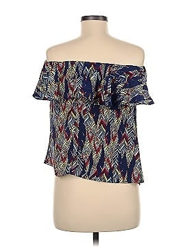 Olivaceous Short Sleeve Silk Top (view 2)