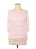 Christopher & Banks 100% Cotton Polka Dots Pink Long Sleeve Blouse Size XL - photo 1