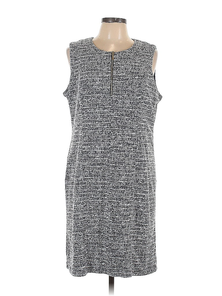 Apt. 9 Marled Tweed Gray Casual Dress Size XL - photo 1
