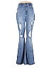 Fashion Nova Solid Blue Jeans Size 16 - photo 1