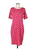 Lularoe Chevron-herringbone Chevron Pink Casual Dress Size M - photo 1
