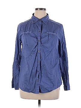 Indigo Long Sleeve Button-Down Shirt (view 1)