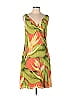 Tommy Bahama 100% Silk Tropical Multi Color Green Casual Dress Size 10 - photo 1