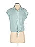 Weatherproof Solid Teal Short Sleeve Blouse Size S - photo 1