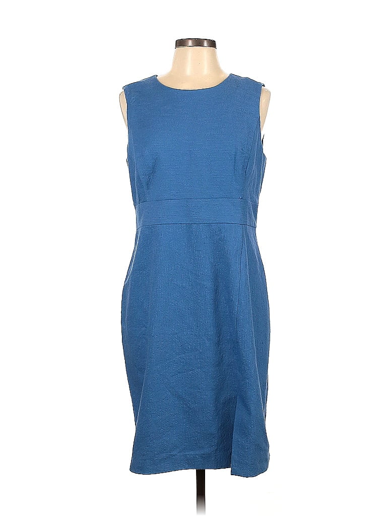 Ann Taylor Solid Blue Casual Dress Size 12 (Petite) - 75% off | thredUP