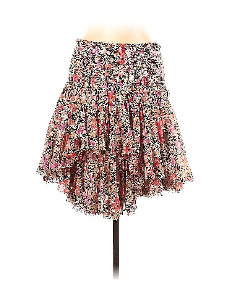 FP One 100% Cotton Floral Multi Color Pink Casual Skirt Size L - photo 1