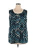 ANNTHONY 100% Polyester Teal Sleeveless Blouse Size 1X (Plus) - photo 1