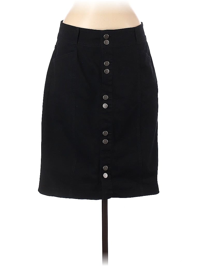 Style&Co Solid Black Denim Skirt Size 8 - 60% off | thredUP