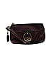 Coach 100% Leather Solid Brown Burgundy Leather Wristlet One Size - photo 1