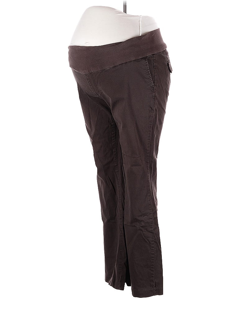 Liz Lange Maternity for Target Solid Brown Casual Pants Size 12 (Maternity) - photo 1