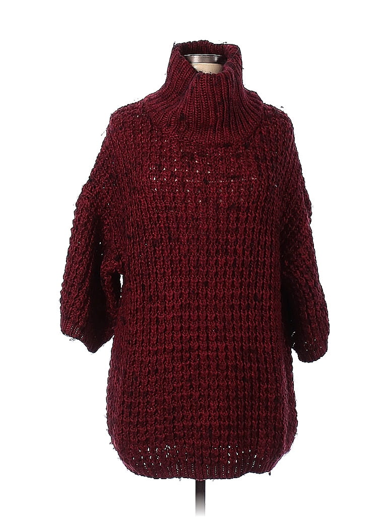 Plenty By Tracy Reese Solid Red Burgundy Turtleneck Sweater Size M - photo 1