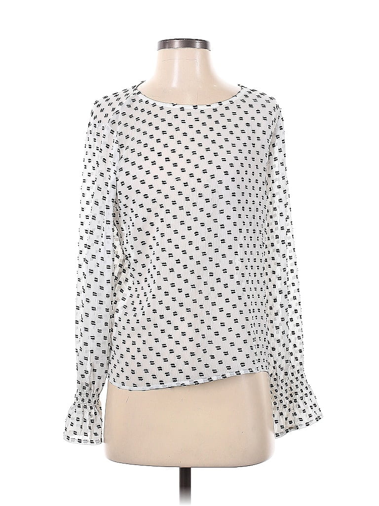 Pre-owned Jack By Bb Dakota Long Sleeve Blouse In White