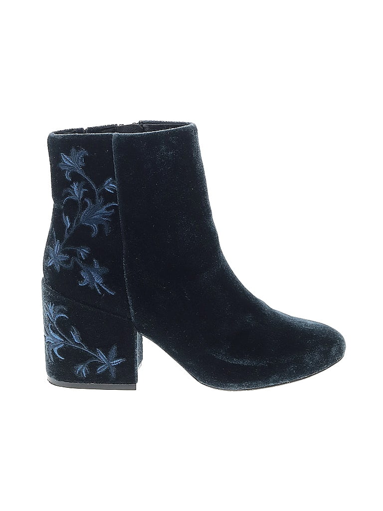 Kenneth Cole New York Floral Black Blue Boots Size 8 1/2 - photo 1