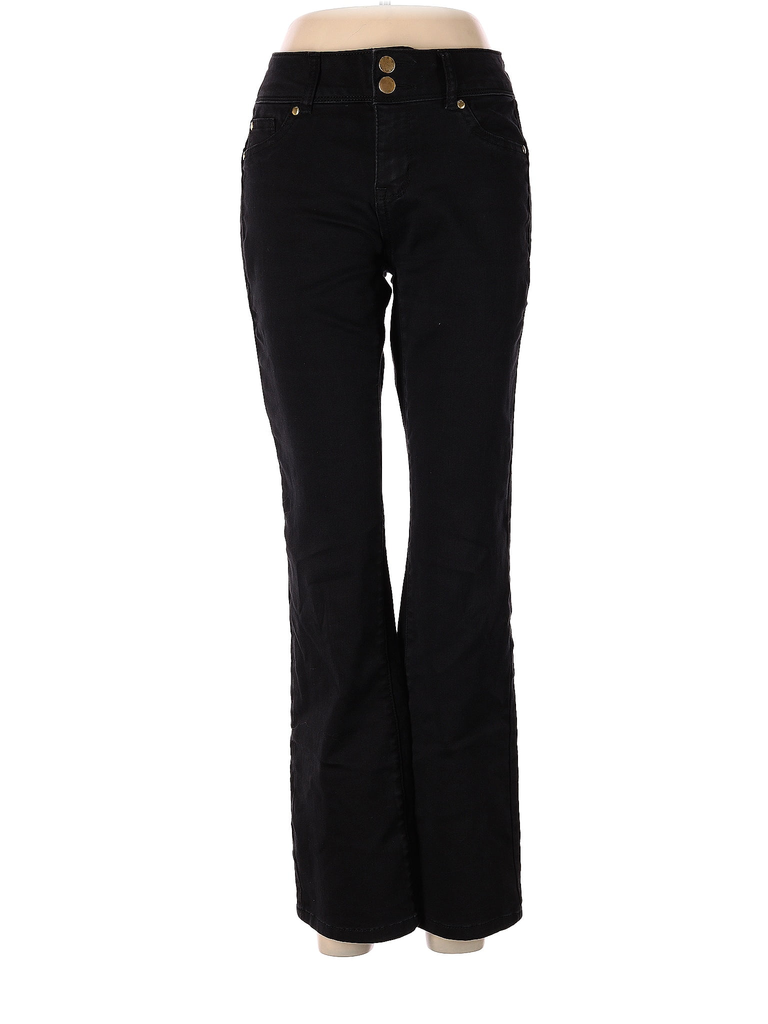 IMAN Solid Black Casual Pants Size 6 - 75% off | thredUP