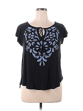 INC International Concepts Short Sleeve Blouse (view 1)