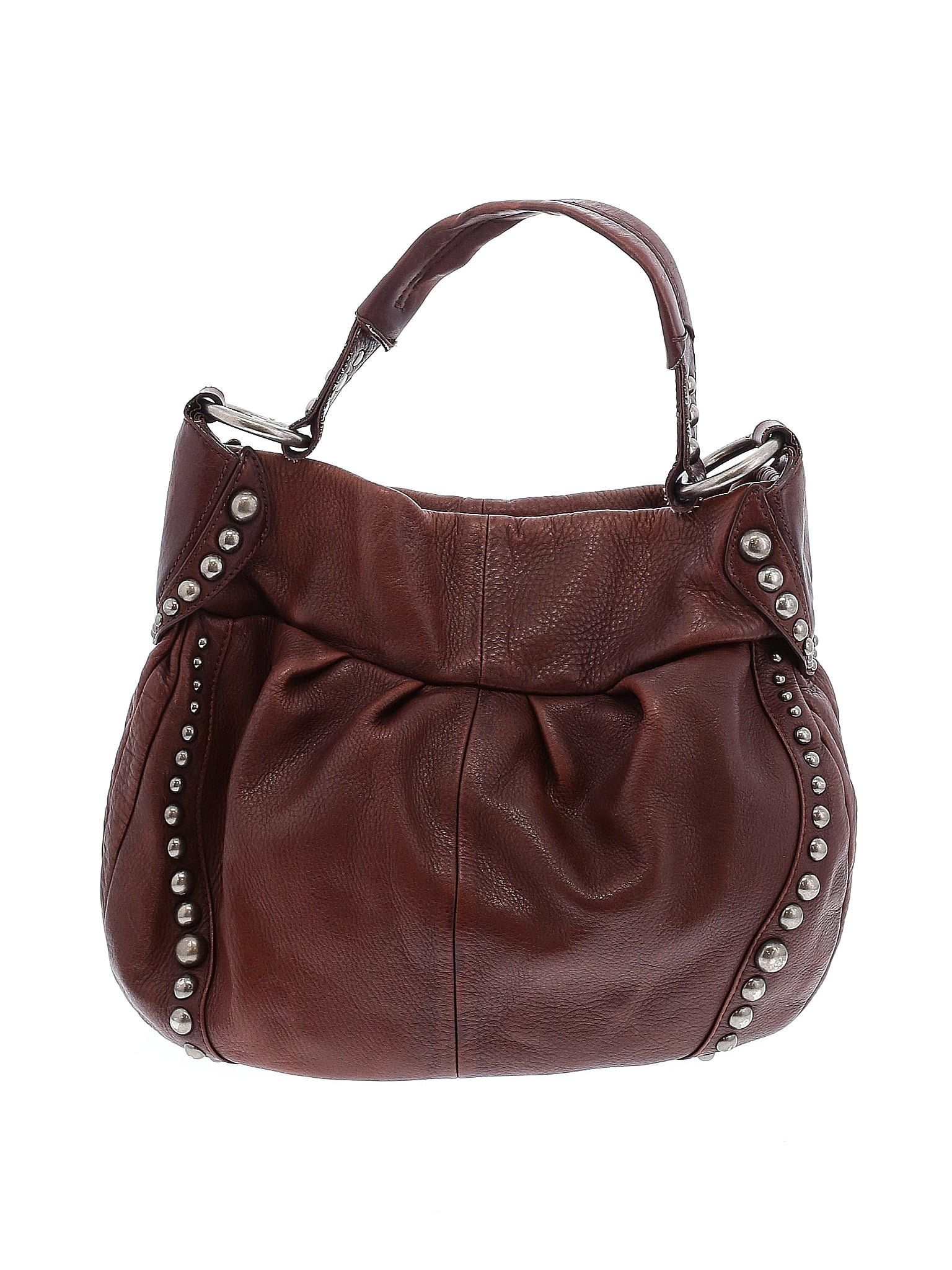 B Makowsky 100% Leather Solid Brown Leather Hobo One Size - 72% Off ...