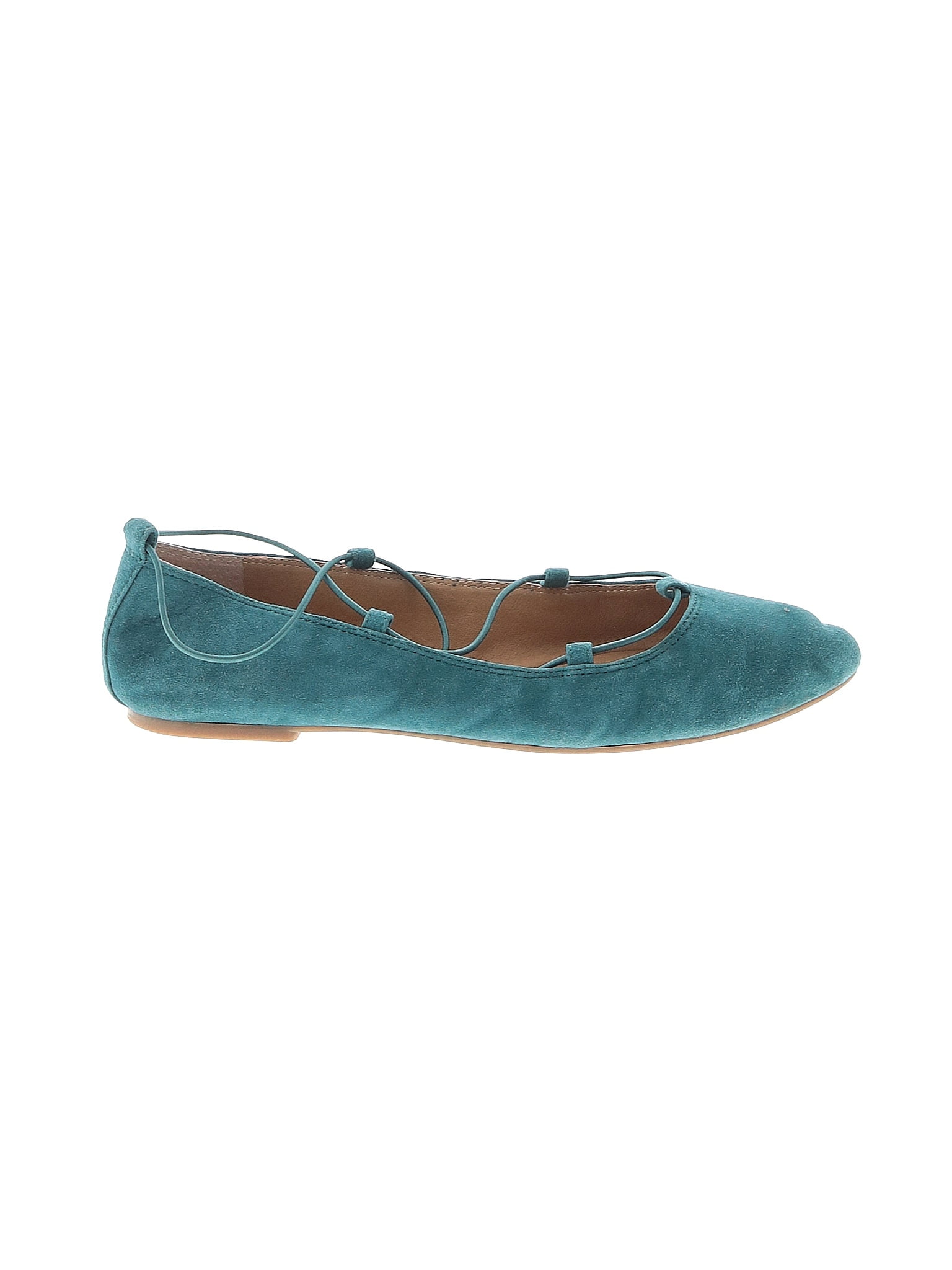 Lucky Brand Solid Teal Flats Size 8 - 56% off | thredUP