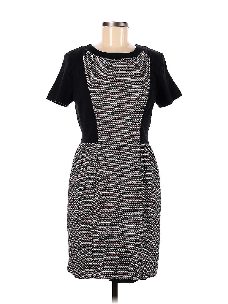 Shoshanna Color Block Marled Gray Casual Dress Size 8 - photo 1