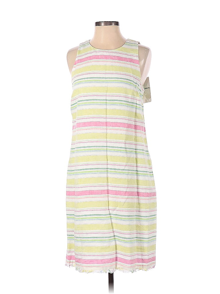 Tommy Bahama 100% Linen Stripes Multi Color White Casual Dress Size S - photo 1