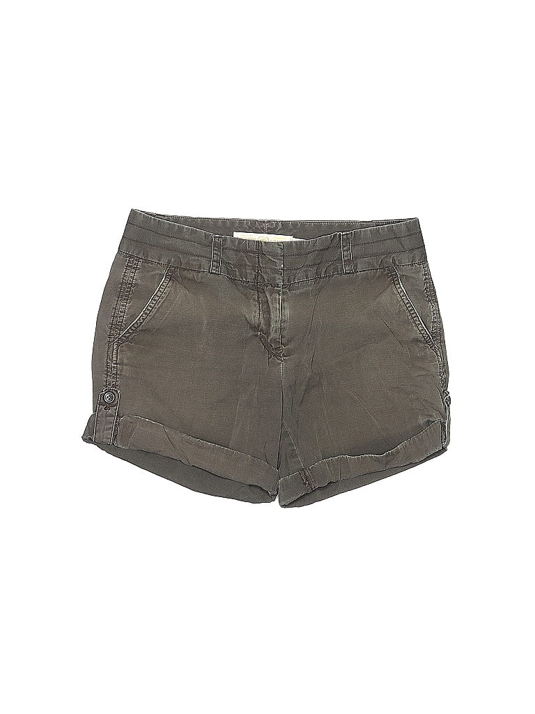 J.Crew Factory Store 100% Cotton Solid Tortoise Brown Khaki Shorts Size 4 - photo 1