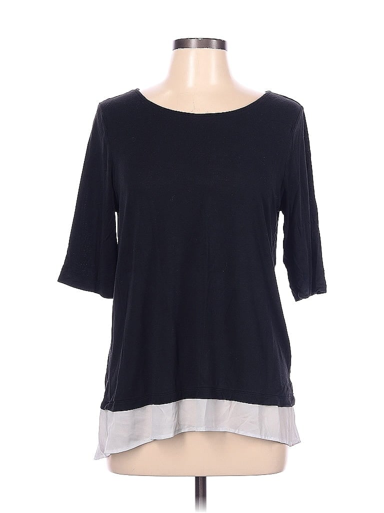 Pre-owned Kenar 3/4 Sleeve Top Gray Boatneck Tops