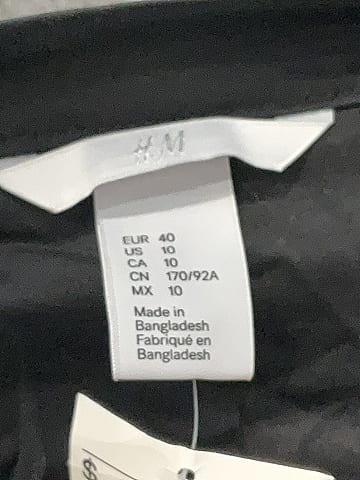 H&M Black Casual Dress Size 10
