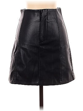 Zara Faux Leather Skirt (view 1)