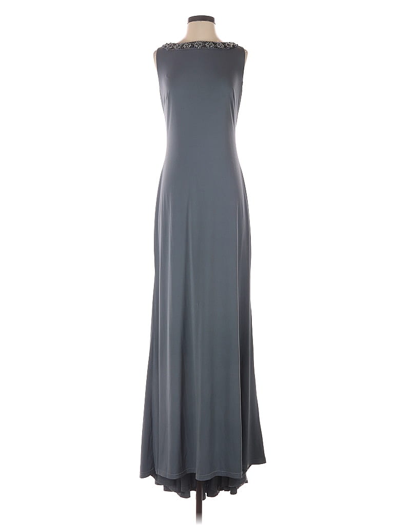 Alberto Makali 100% Polyester Solid Gray Cocktail Dress Size 12 - photo 1