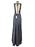 Alberto Makali 100% Polyester Solid Gray Cocktail Dress Size 12 - photo 2