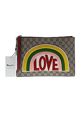 Gucci Embroidered Rainbow Love Zip Pouch (view 1)