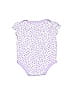 First Impressions 100% Cotton Leopard Print Purple Short Sleeve Onesie Size 0-3 mo - photo 2